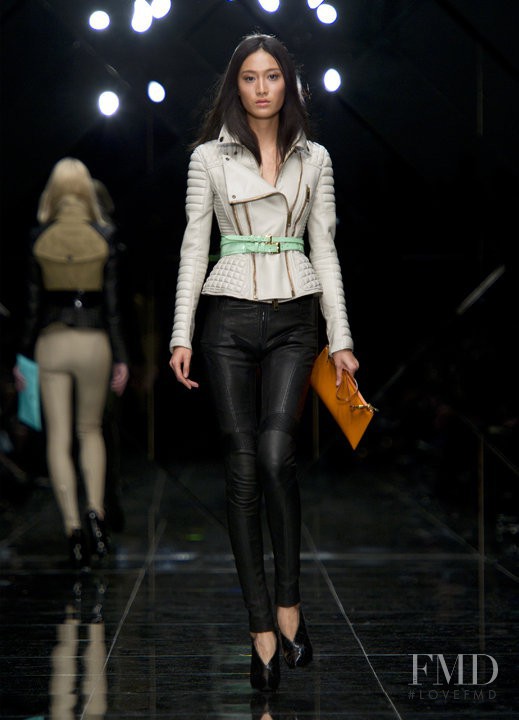 Shu Pei featured in  the Burberry Prorsum fashion show for Spring/Summer 2011