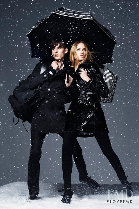 Emma Maclaren featured in  the Burberry Winter Storms advertisement for Autumn/Winter 2011
