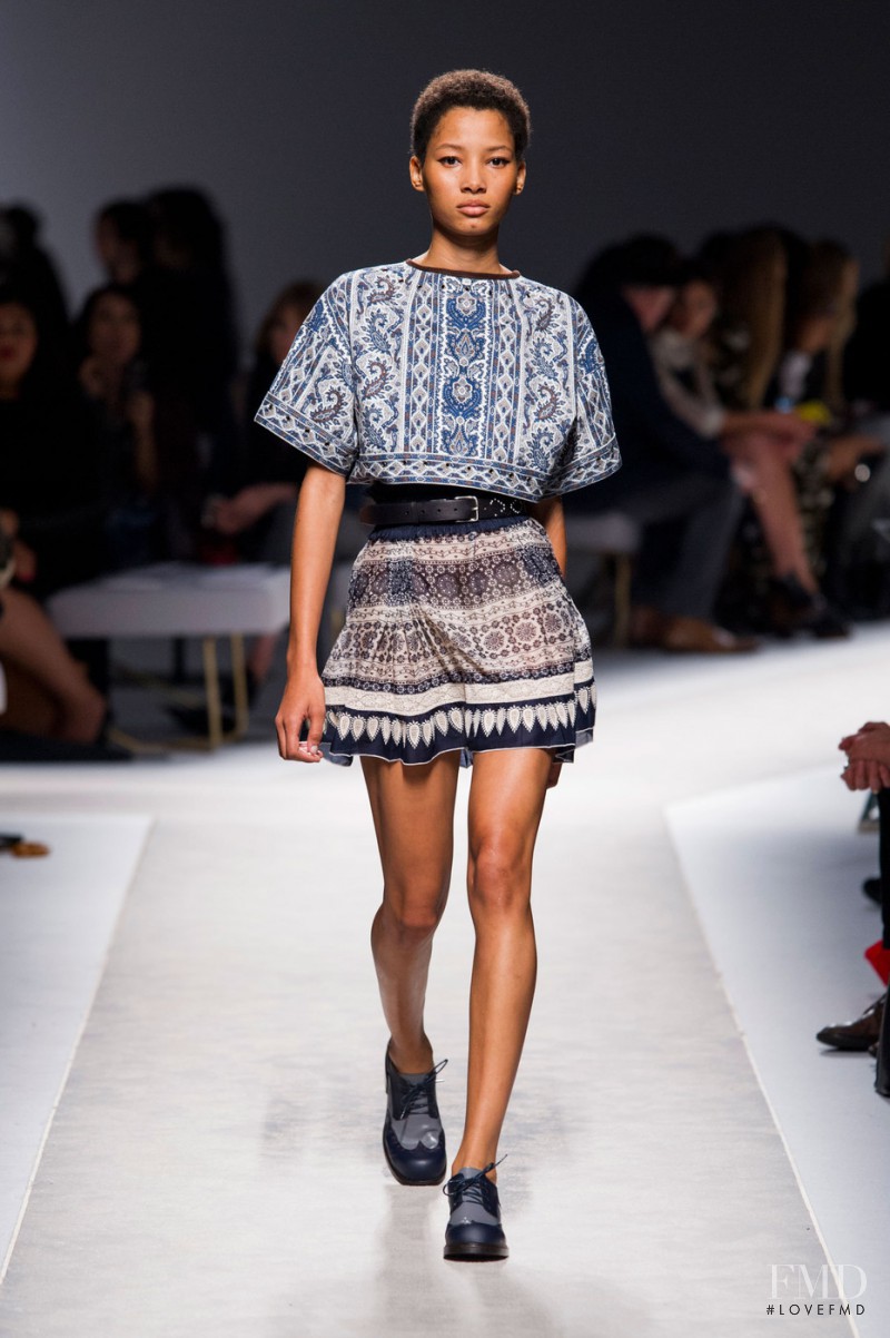 Lineisy Montero featured in  the Fay fashion show for Spring/Summer 2016