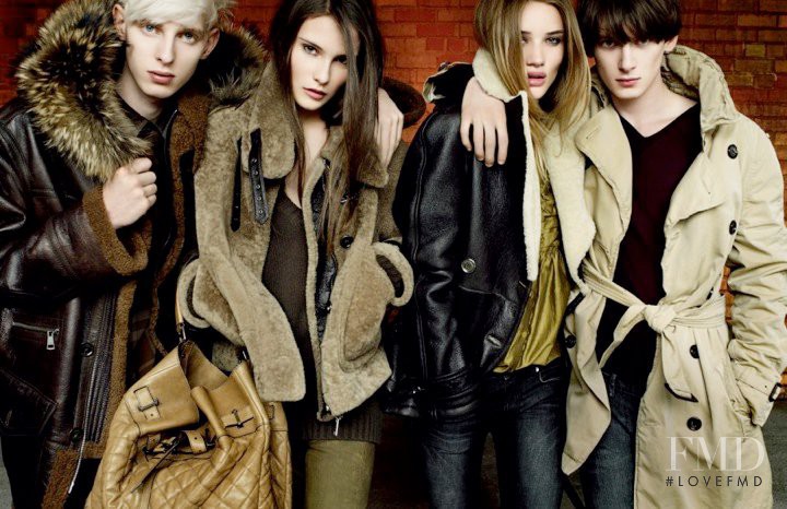 Charlotte Wiggins featured in  the Burberry advertisement for Autumn/Winter 2010