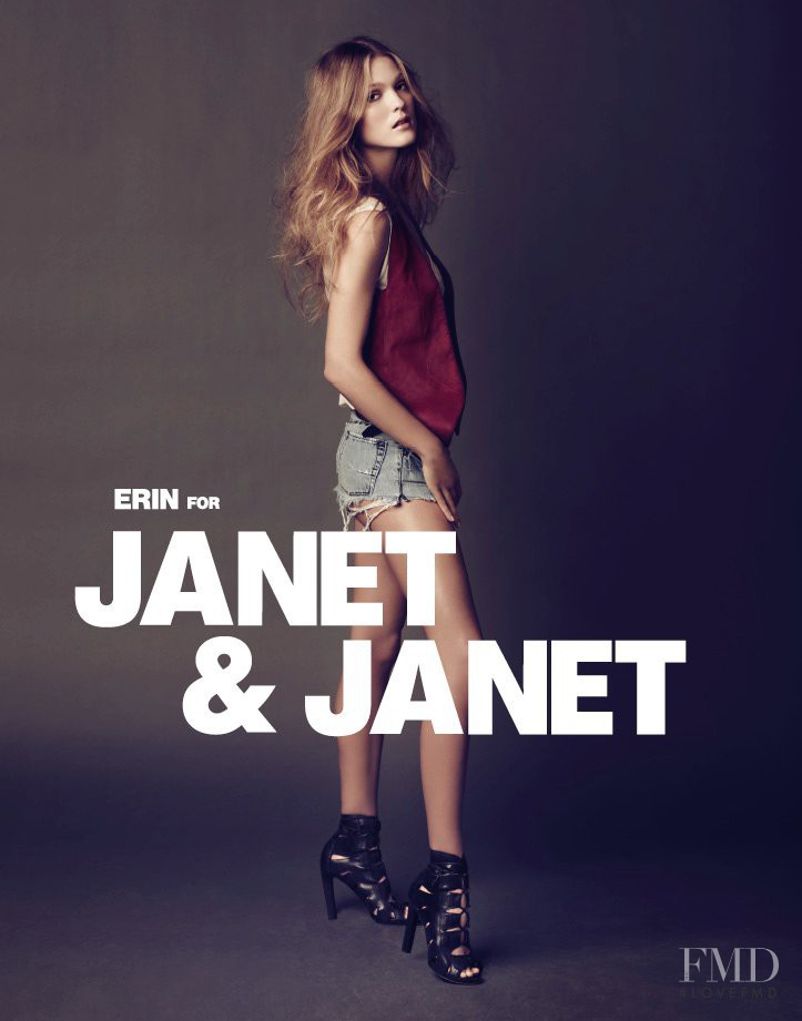 Erin Axtell featured in  the Janet & Janet advertisement for Spring/Summer 2011