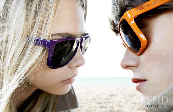 Cara Delevingne featured in  the Burberry Eyewear advertisement for Spring/Summer 2011