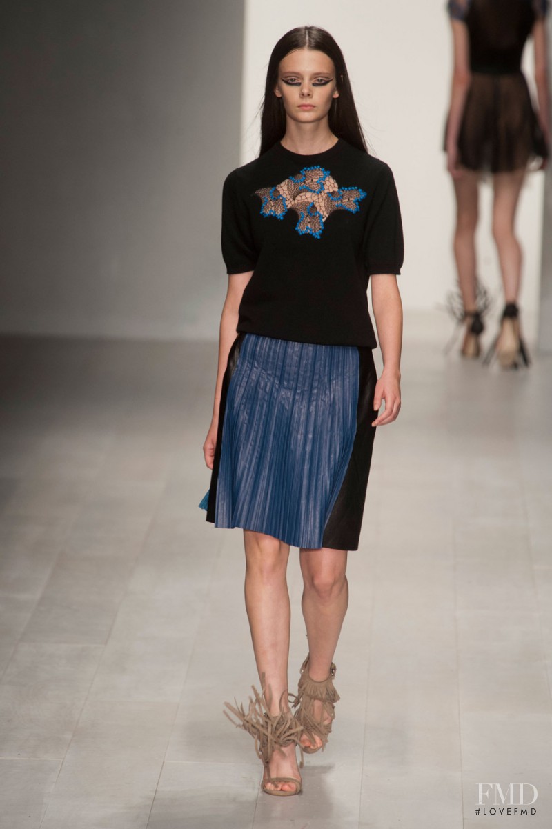 Nikole Ivanova featured in  the Marios Schwab fashion show for Spring/Summer 2013