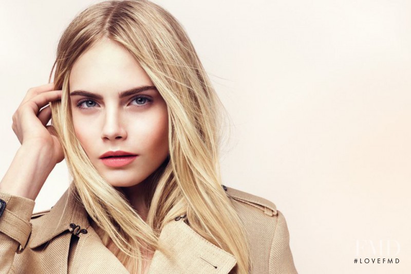 Cara Delevingne featured in  the Burberry Beauty advertisement for Spring/Summer 2012