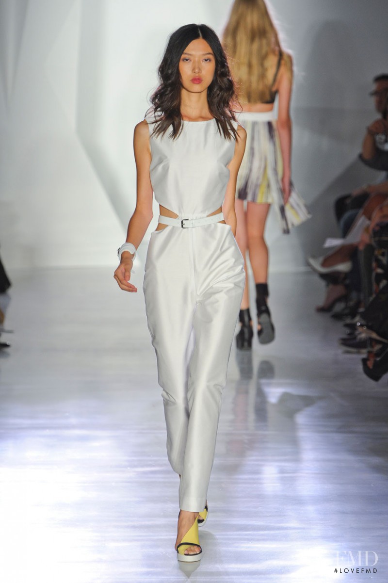 Tian Yi featured in  the Mandy Coon fashion show for Spring/Summer 2012