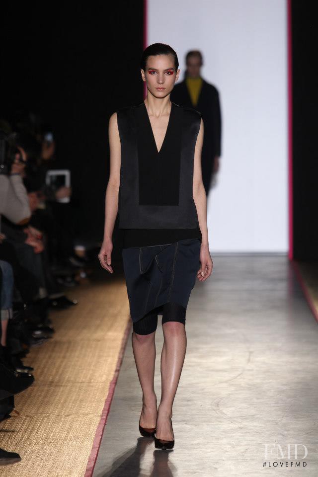 Mijo Mihaljcic featured in  the Cedric Charlier fashion show for Autumn/Winter 2013