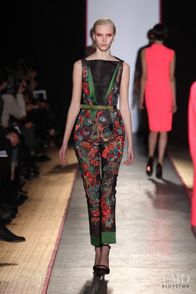 Juliana Schurig featured in  the Cedric Charlier fashion show for Autumn/Winter 2013