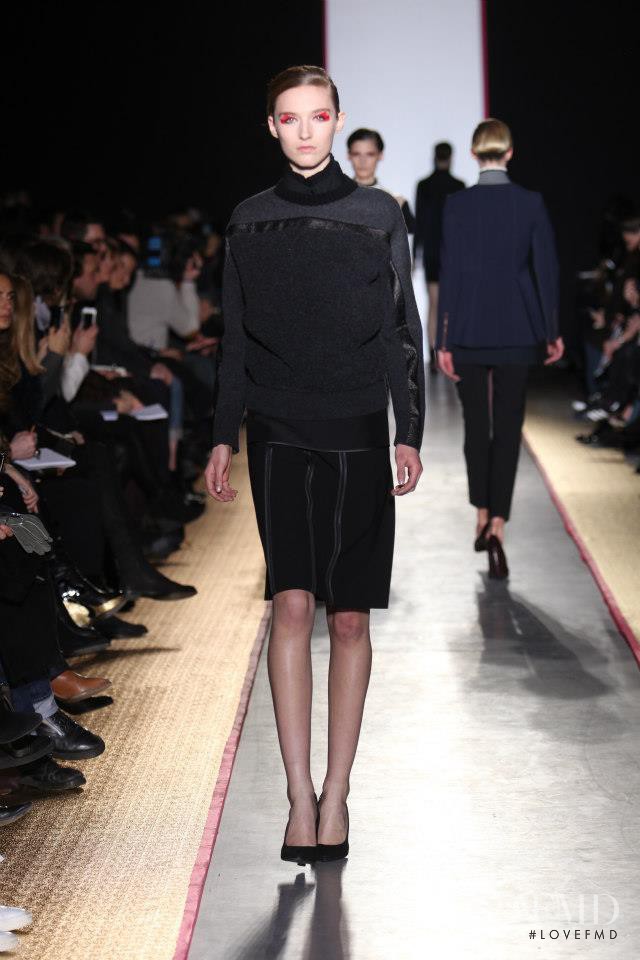 Manuela Frey featured in  the Cedric Charlier fashion show for Autumn/Winter 2013