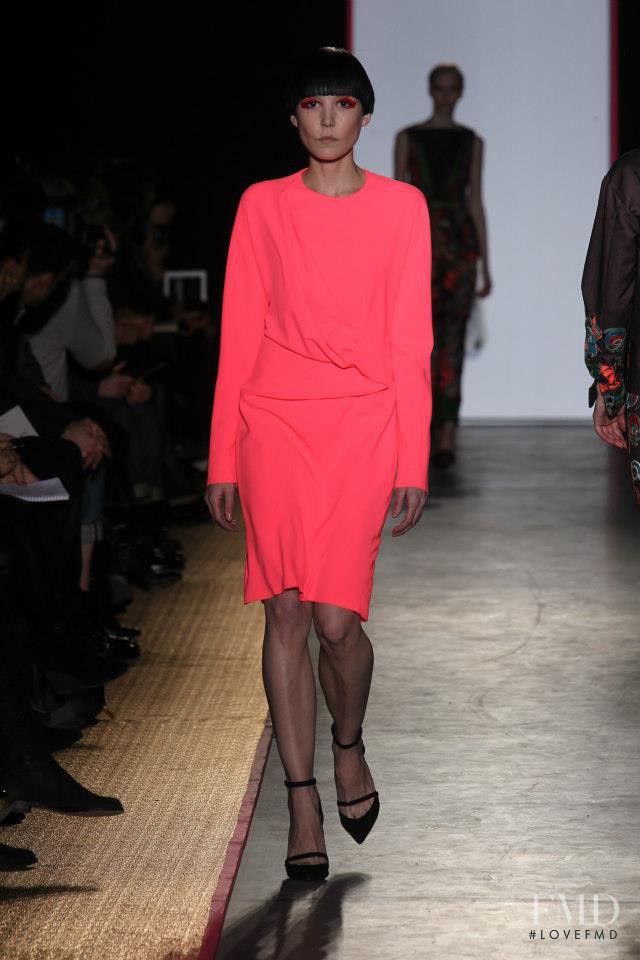 Laura Delicata featured in  the Cedric Charlier fashion show for Autumn/Winter 2013