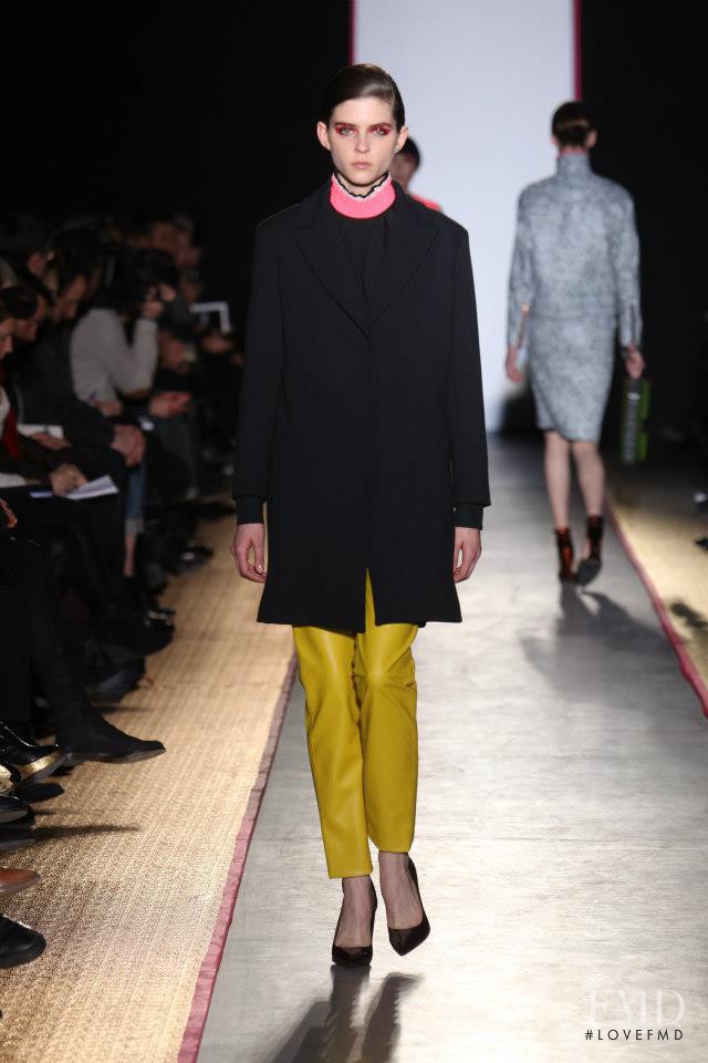 Kel Markey featured in  the Cedric Charlier fashion show for Autumn/Winter 2013