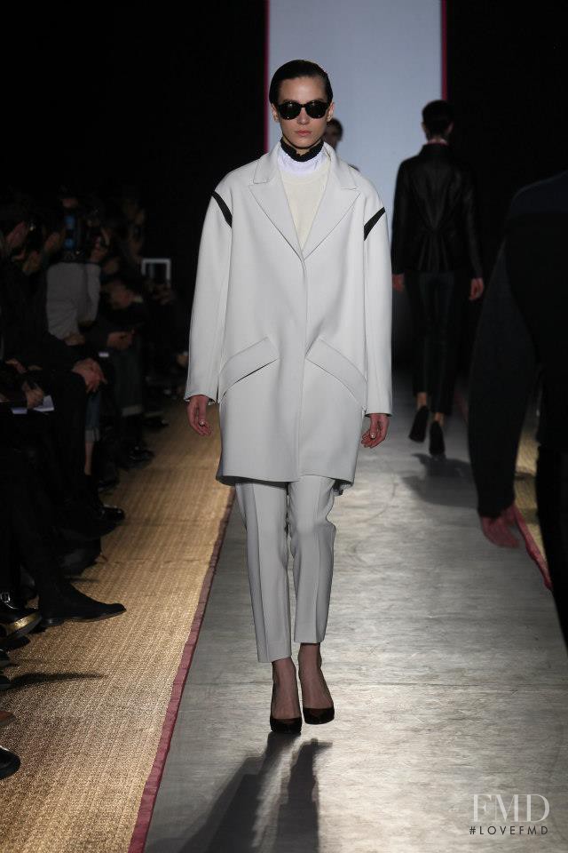 Mijo Mihaljcic featured in  the Cedric Charlier fashion show for Autumn/Winter 2013