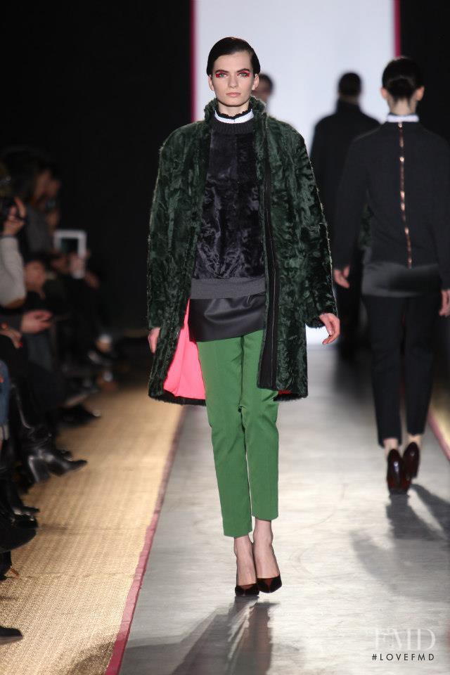 Nouk Torsing featured in  the Cedric Charlier fashion show for Autumn/Winter 2013