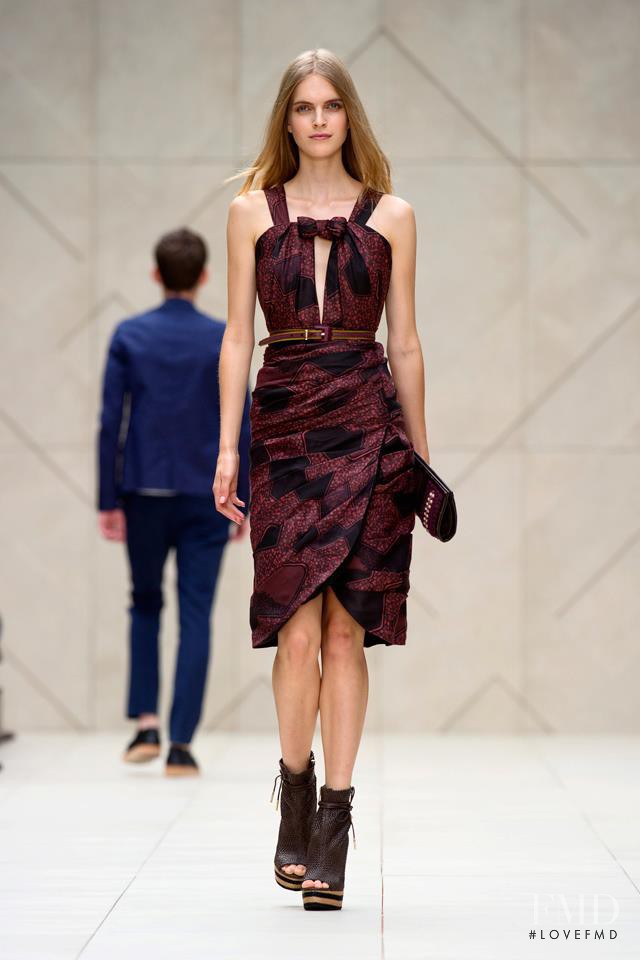 Mirte Maas featured in  the Burberry Prorsum fashion show for Spring/Summer 2012