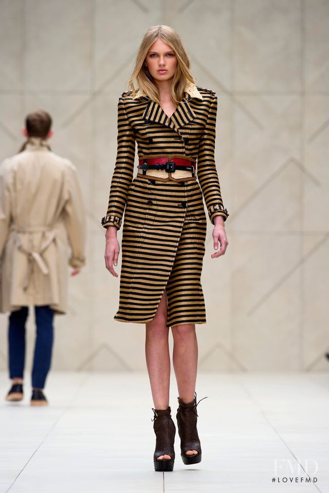 Romee Strijd featured in  the Burberry Prorsum fashion show for Spring/Summer 2012