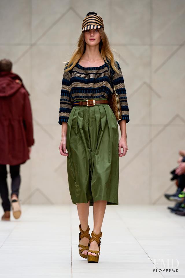 Lindsay Lullman featured in  the Burberry Prorsum fashion show for Spring/Summer 2012