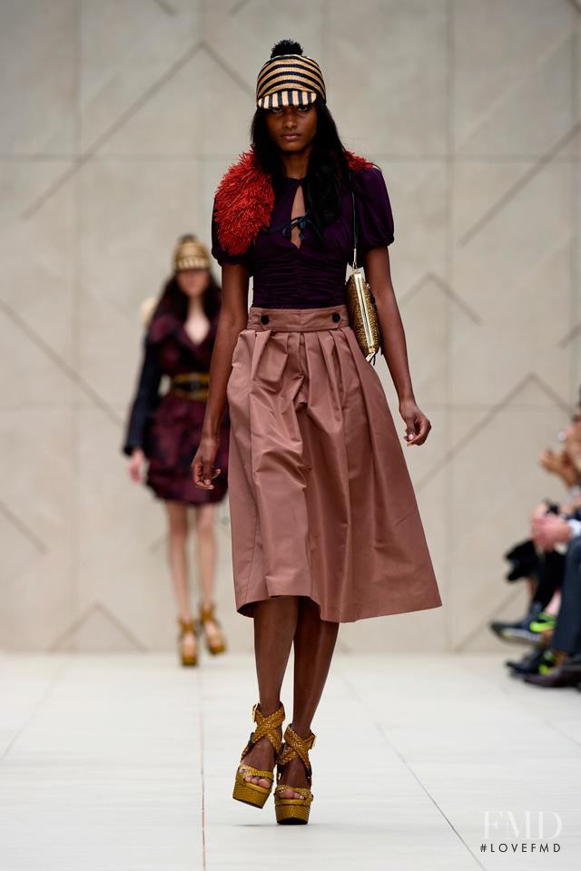 Melodie Monrose featured in  the Burberry Prorsum fashion show for Spring/Summer 2012
