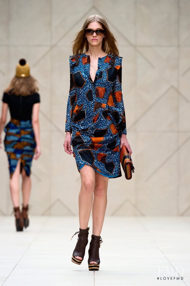 Samantha Gradoville featured in  the Burberry Prorsum fashion show for Spring/Summer 2012