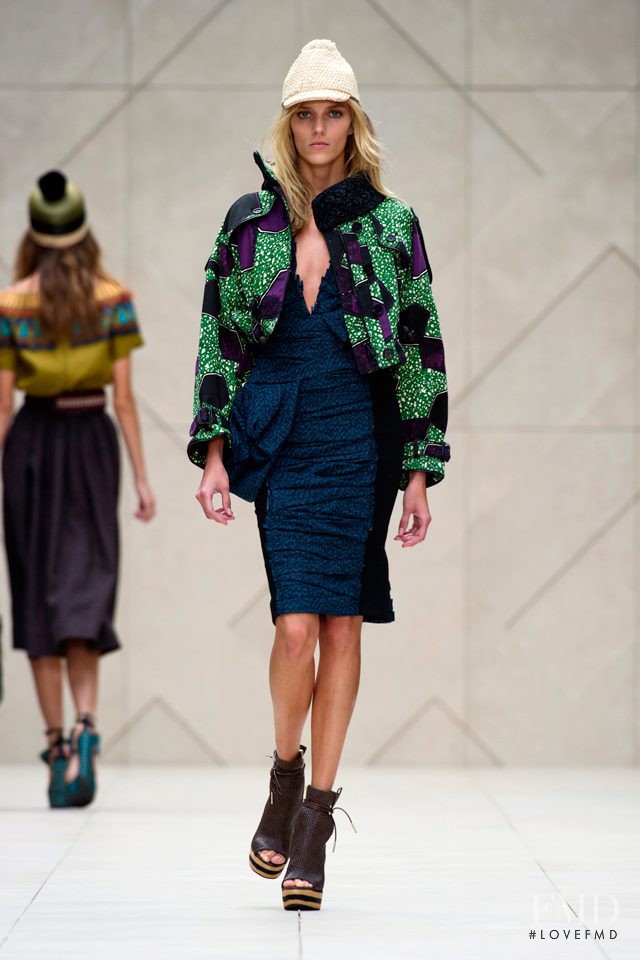 Anja Rubik featured in  the Burberry Prorsum fashion show for Spring/Summer 2012