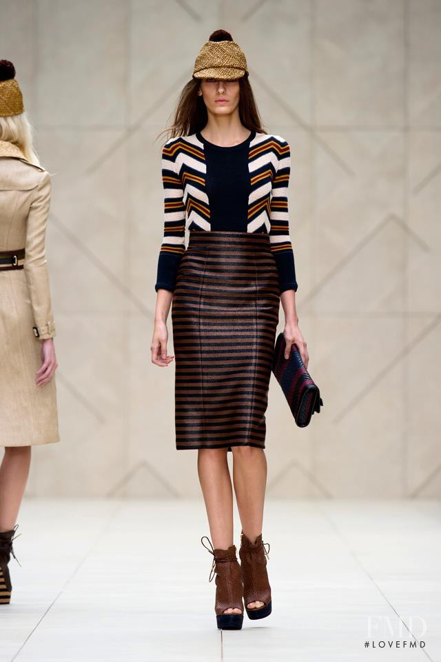Erjona Ala featured in  the Burberry Prorsum fashion show for Spring/Summer 2012