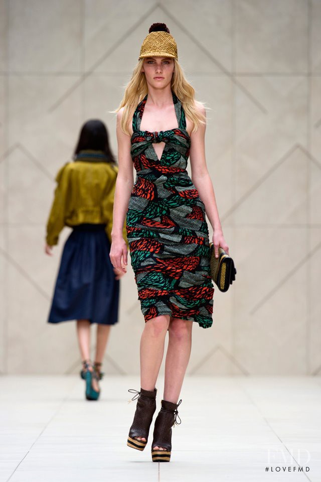 Emily Baker featured in  the Burberry Prorsum fashion show for Spring/Summer 2012
