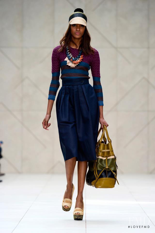Jourdan Dunn featured in  the Burberry Prorsum fashion show for Spring/Summer 2012