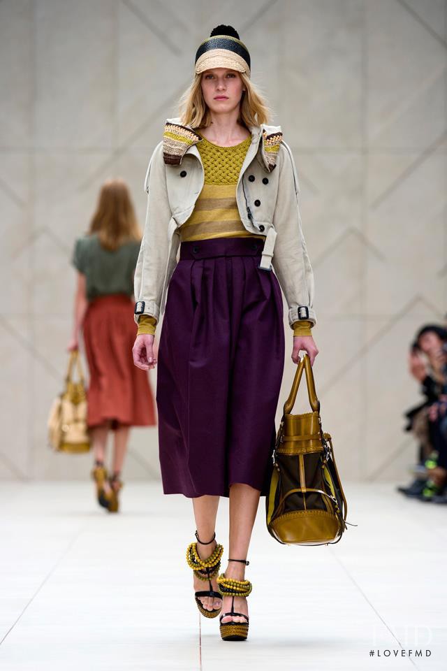 Jenny Sinkaberg featured in  the Burberry Prorsum fashion show for Spring/Summer 2012