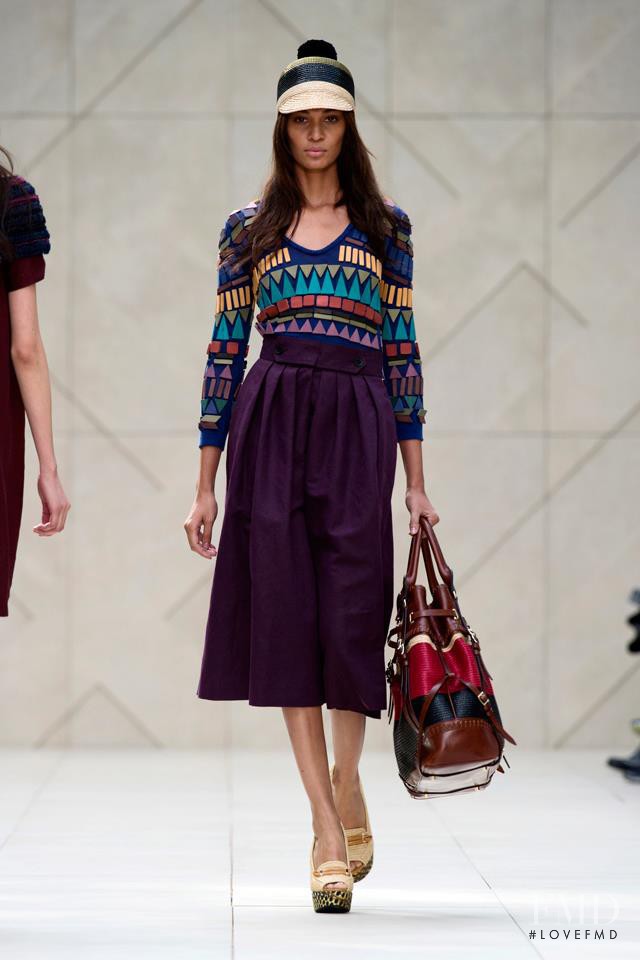 Joan Smalls featured in  the Burberry Prorsum fashion show for Spring/Summer 2012