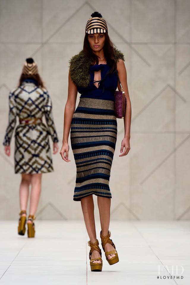 Joan Smalls featured in  the Burberry Prorsum fashion show for Spring/Summer 2012