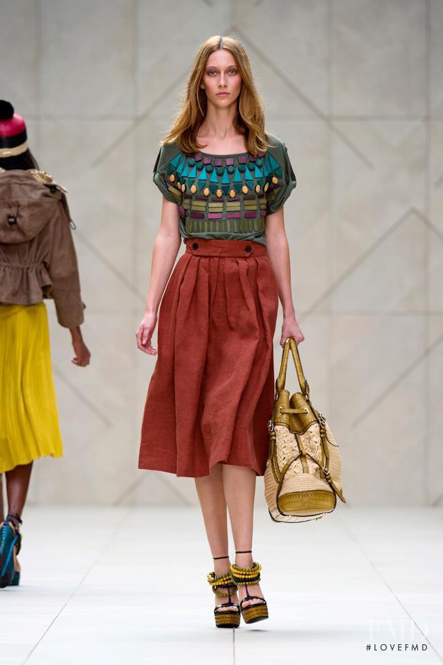 Alana Zimmer featured in  the Burberry Prorsum fashion show for Spring/Summer 2012
