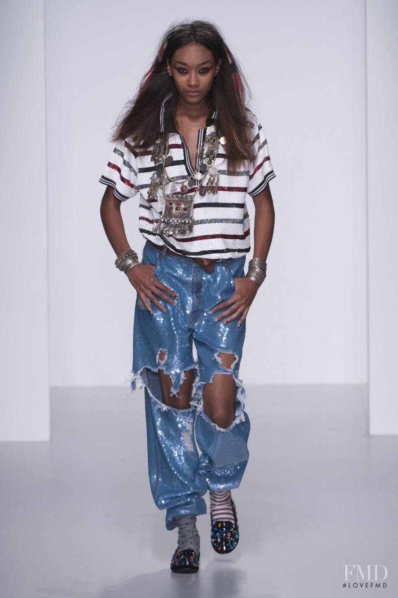 Cheyenne Maya Carty featured in  the Ashish fashion show for Spring/Summer 2014