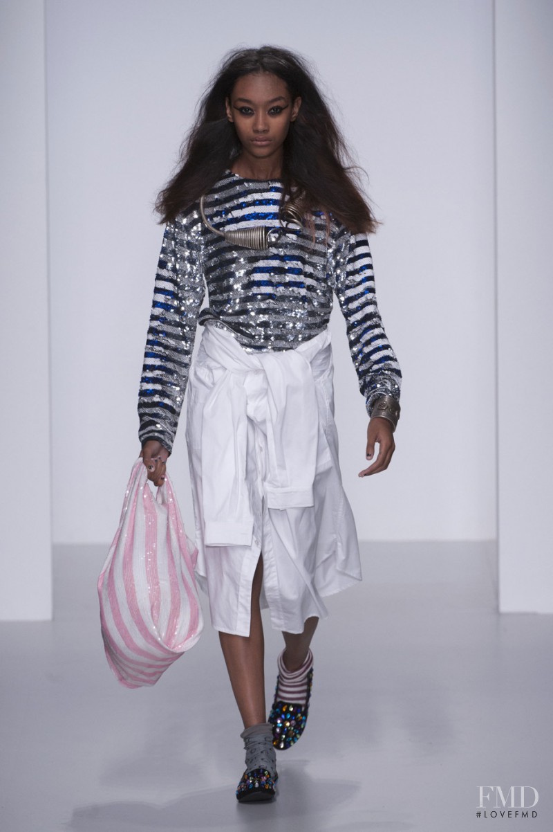 Cheyenne Maya Carty featured in  the Ashish fashion show for Spring/Summer 2014