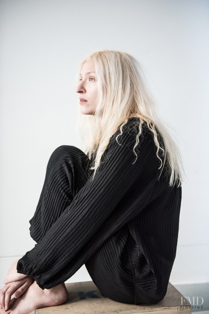 Maggie Maurer featured in  the Alasdair lookbook for Autumn/Winter 2015