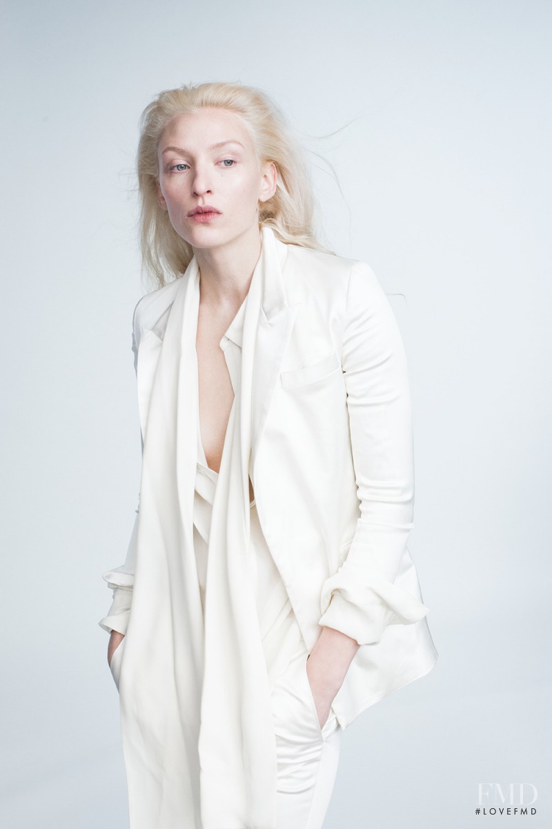 Maggie Maurer featured in  the Alasdair lookbook for Autumn/Winter 2015