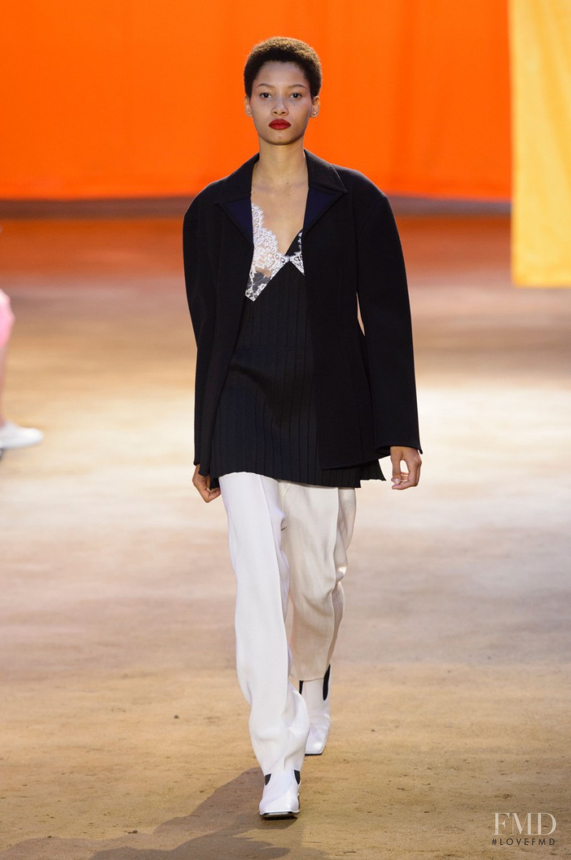 Lineisy Montero featured in  the Celine fashion show for Spring/Summer 2016