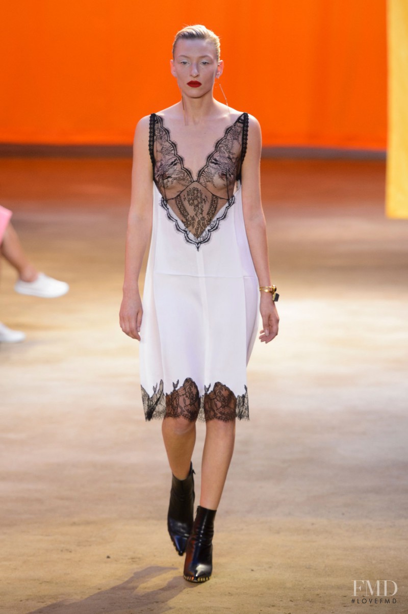 Maggie Maurer featured in  the Celine fashion show for Spring/Summer 2016