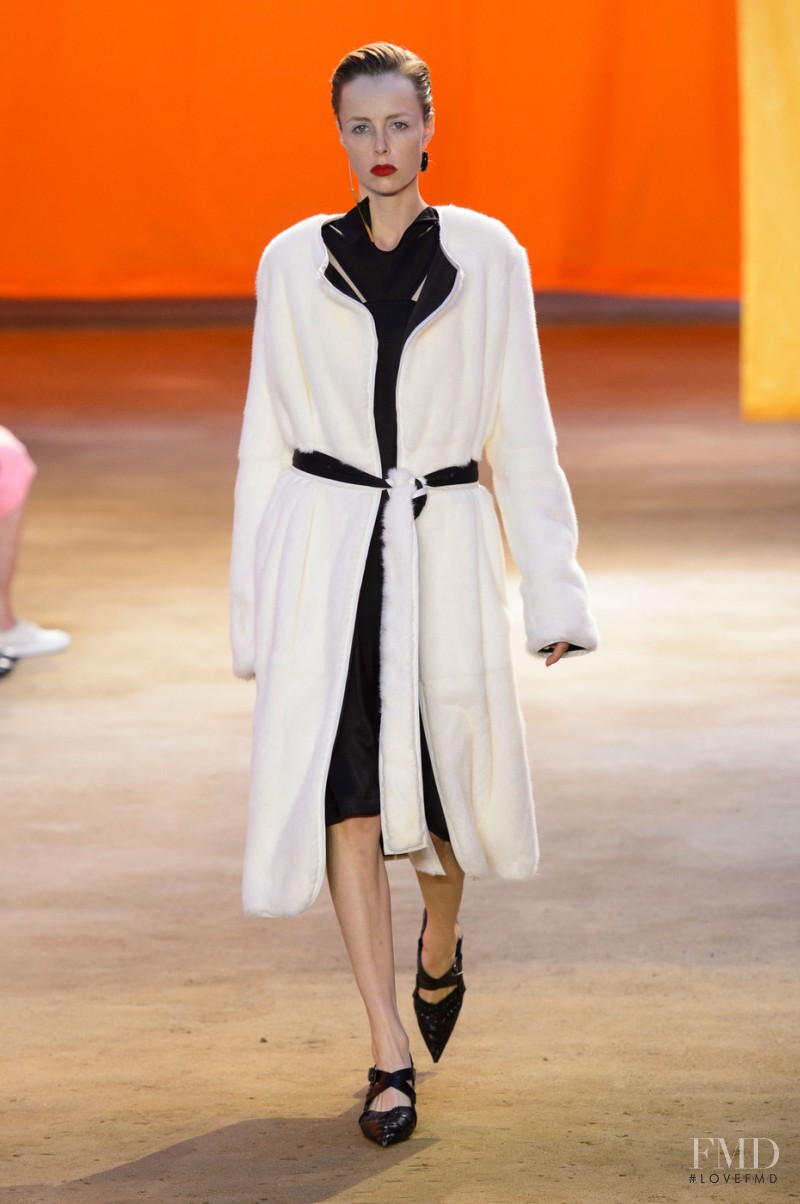 Edie Campbell featured in  the Celine fashion show for Spring/Summer 2016