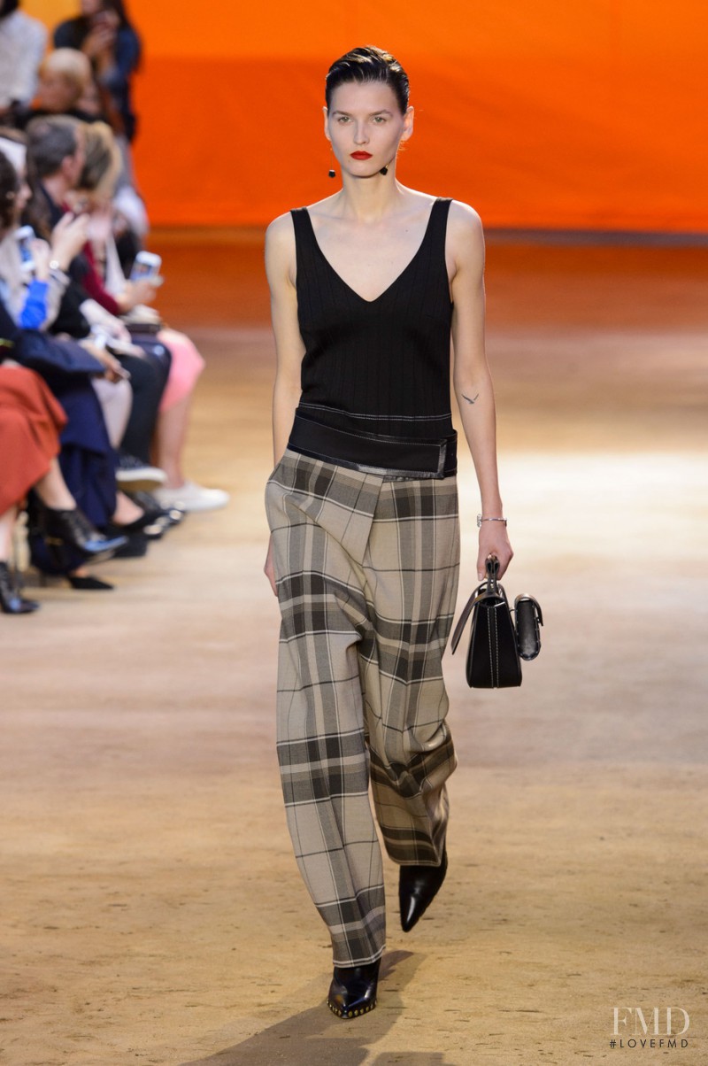 Katlin Aas featured in  the Celine fashion show for Spring/Summer 2016