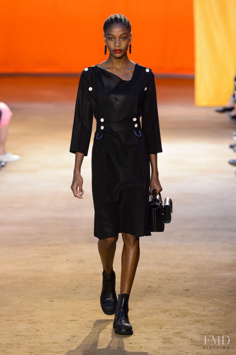 Karly Loyce featured in  the Celine fashion show for Spring/Summer 2016