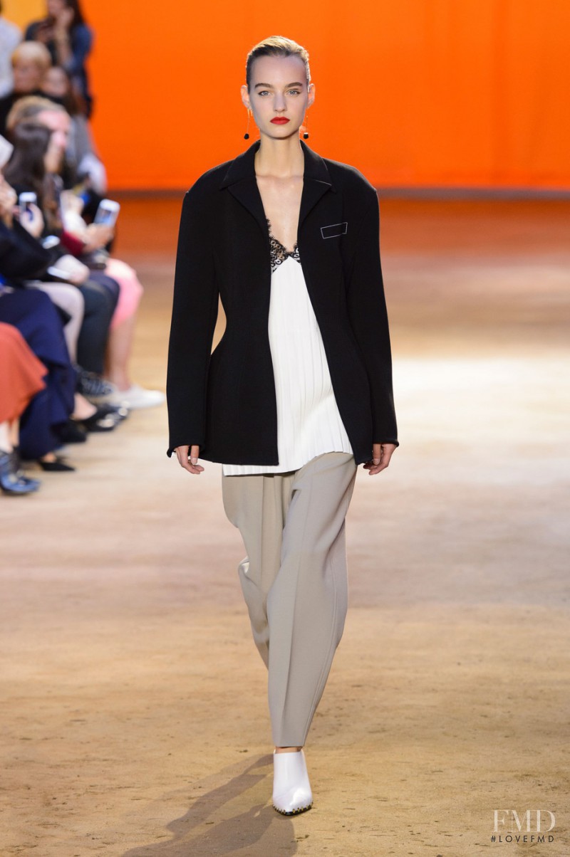 Maartje Verhoef featured in  the Celine fashion show for Spring/Summer 2016