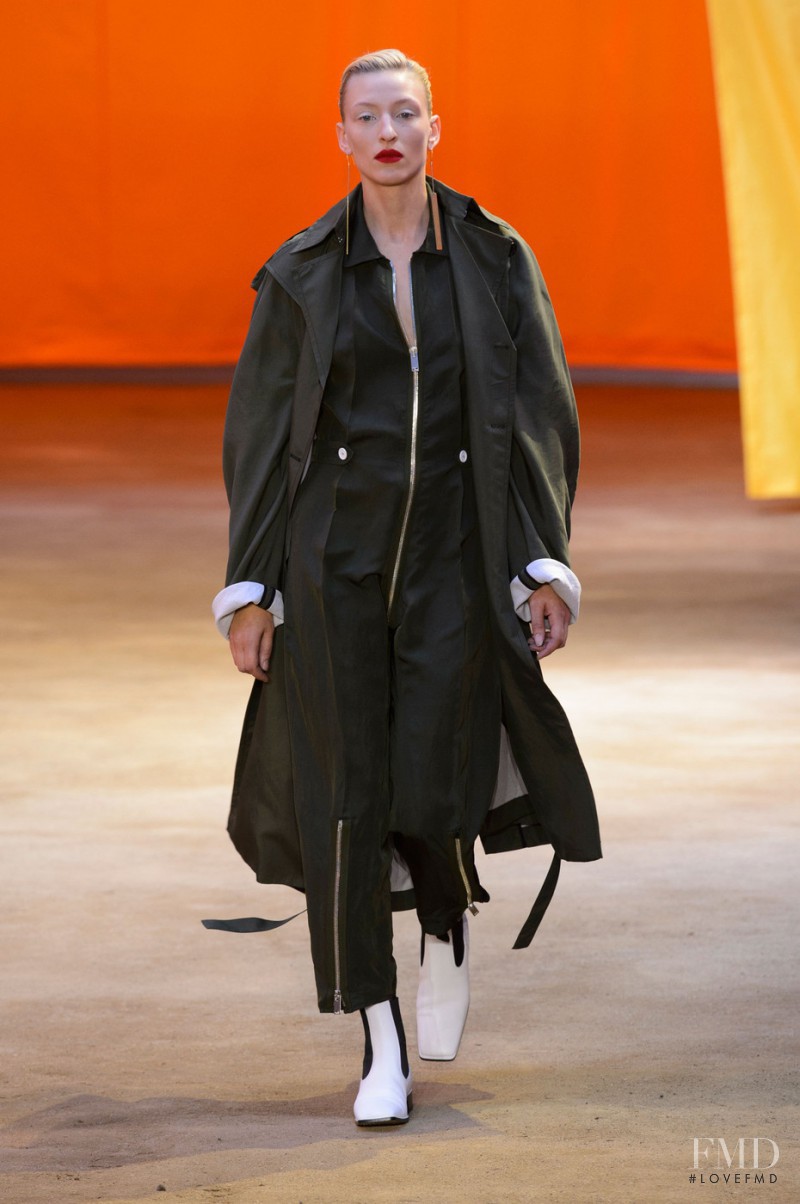 Maggie Maurer featured in  the Celine fashion show for Spring/Summer 2016