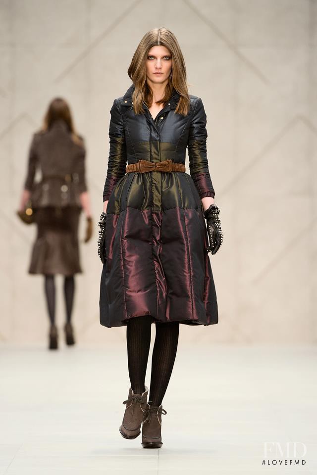 Valerija Kelava featured in  the Burberry Prorsum fashion show for Autumn/Winter 2012