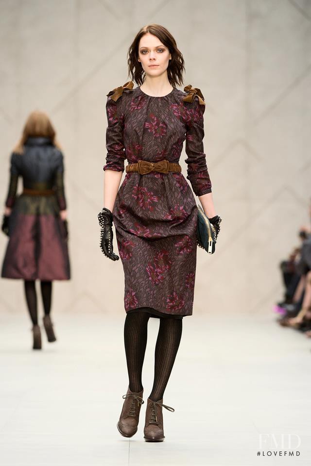 Kinga Rajzak featured in  the Burberry Prorsum fashion show for Autumn/Winter 2012