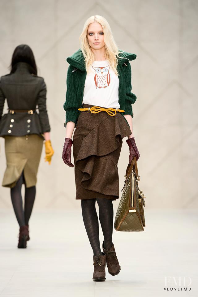 Melissa Tammerijn featured in  the Burberry Prorsum fashion show for Autumn/Winter 2012