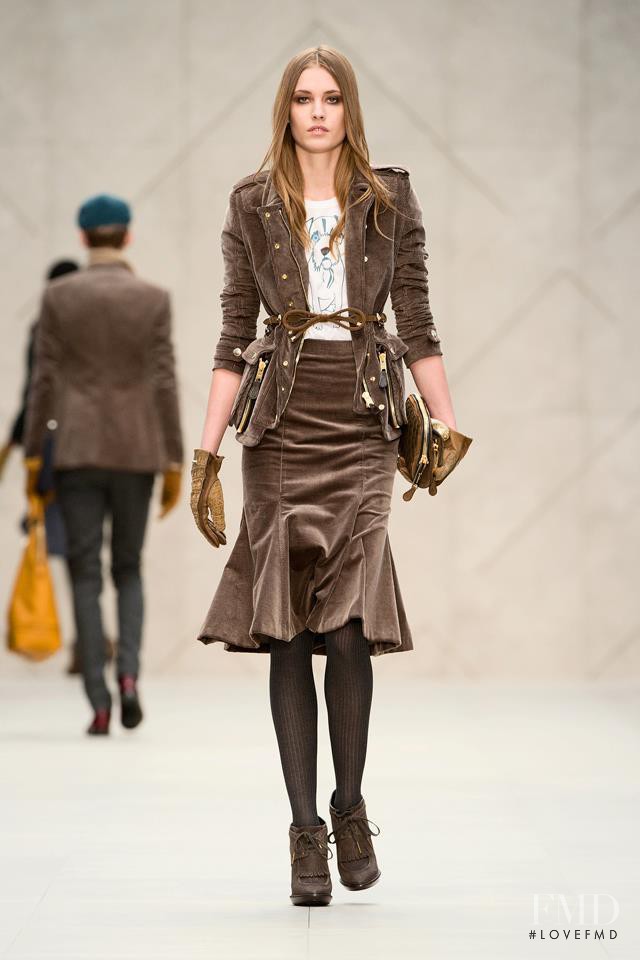 Nadja Bender featured in  the Burberry Prorsum fashion show for Autumn/Winter 2012