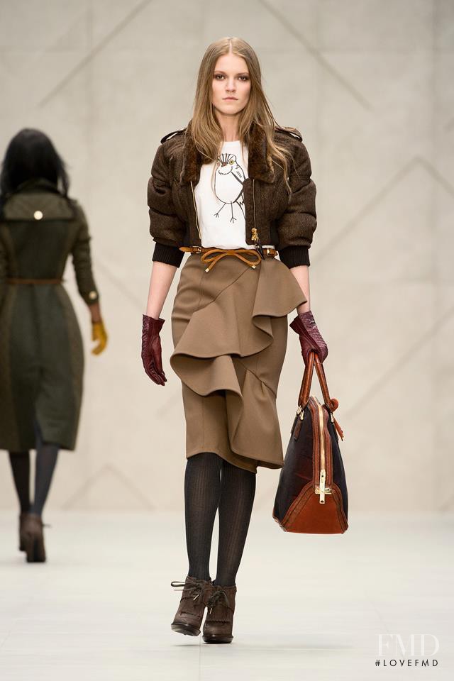 Julia Suszfalak featured in  the Burberry Prorsum fashion show for Autumn/Winter 2012