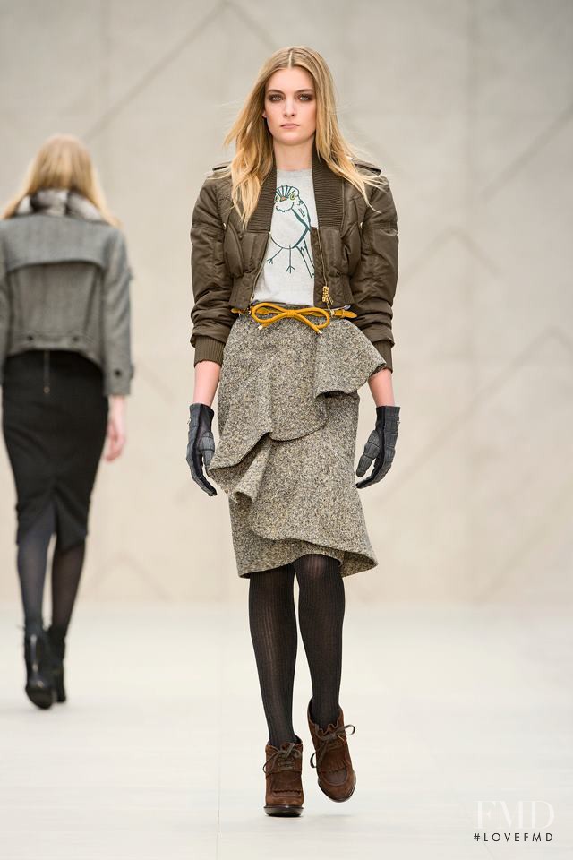 Ophelie Rupp featured in  the Burberry Prorsum fashion show for Autumn/Winter 2012