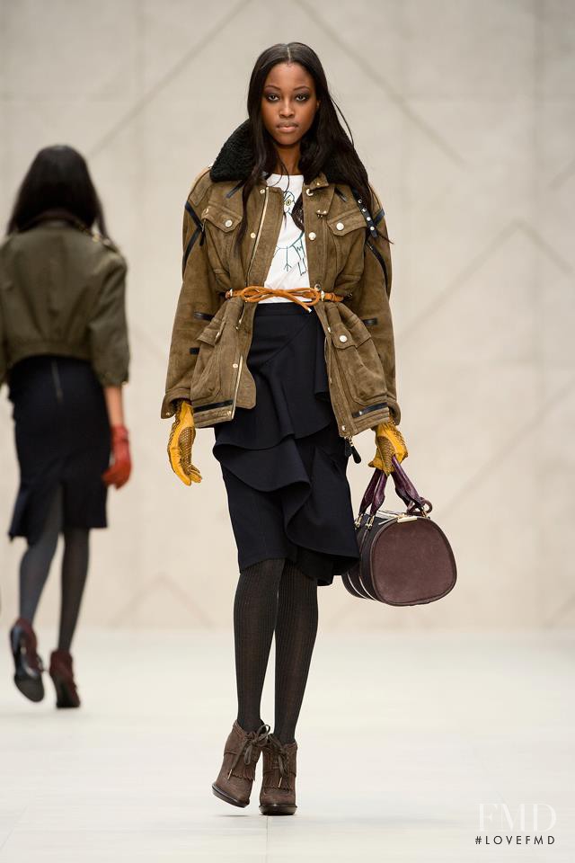 Nyasha Matonhodze featured in  the Burberry Prorsum fashion show for Autumn/Winter 2012