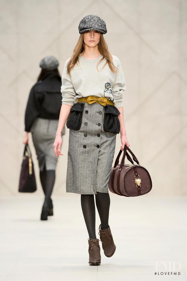 Camilla Babbington featured in  the Burberry Prorsum fashion show for Autumn/Winter 2012