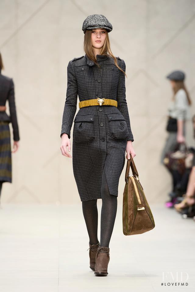 Elena Bartels featured in  the Burberry Prorsum fashion show for Autumn/Winter 2012