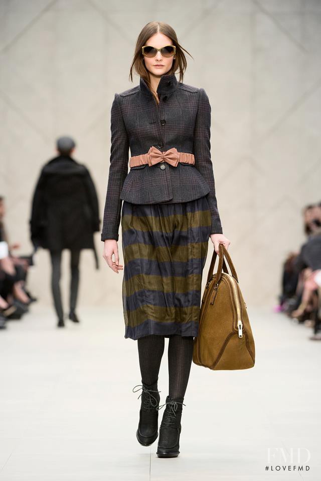 Sara Blomqvist featured in  the Burberry Prorsum fashion show for Autumn/Winter 2012